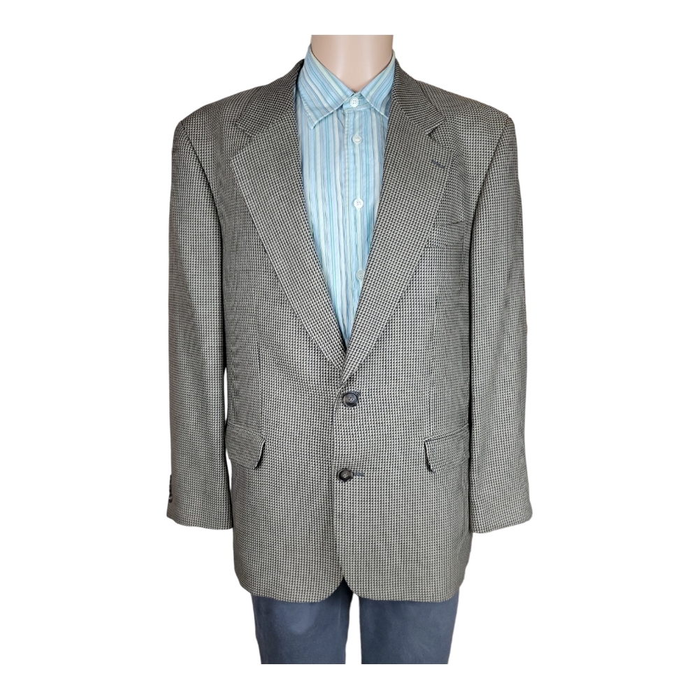 Bachrach Men Blazer Sz 42 R Silk Wool